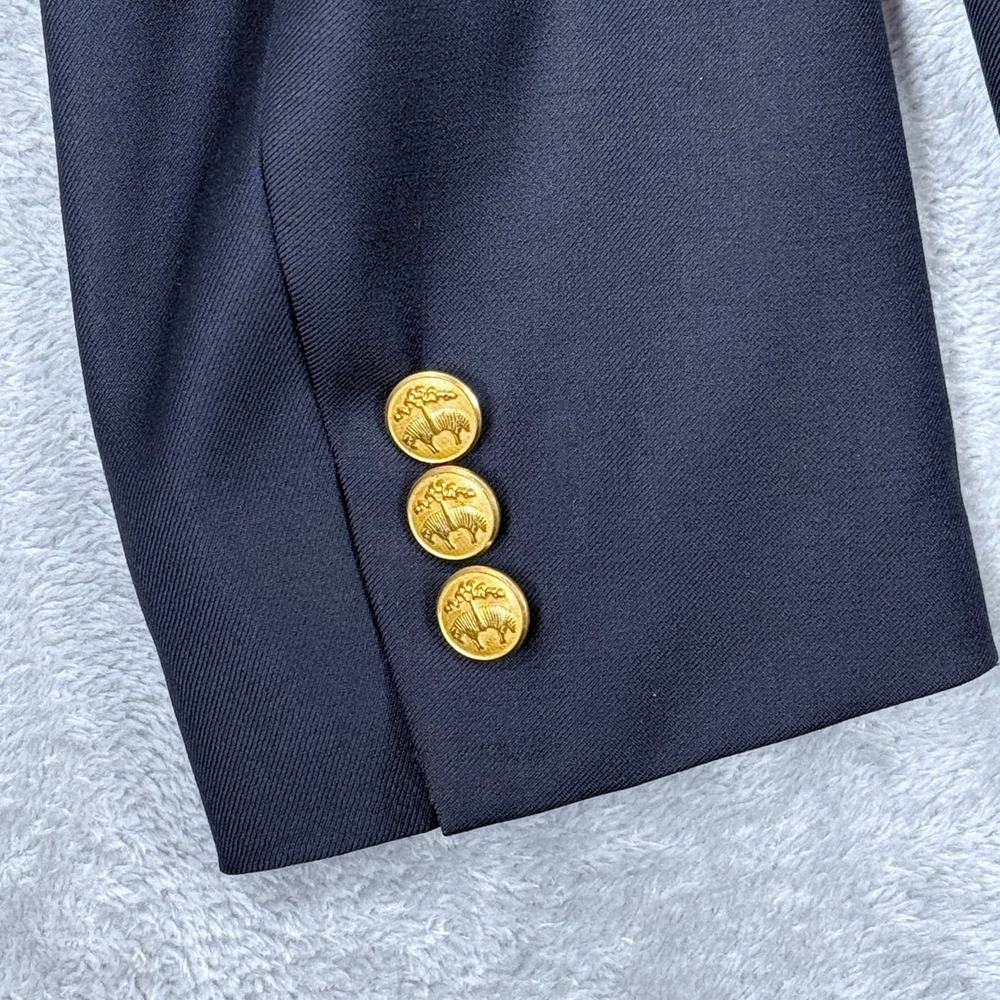 Brooks Brothers Loro Piana Blazer Jacket Boys 18 Navy 3 Button Suit Coat Uniform - Picture 4 of 9